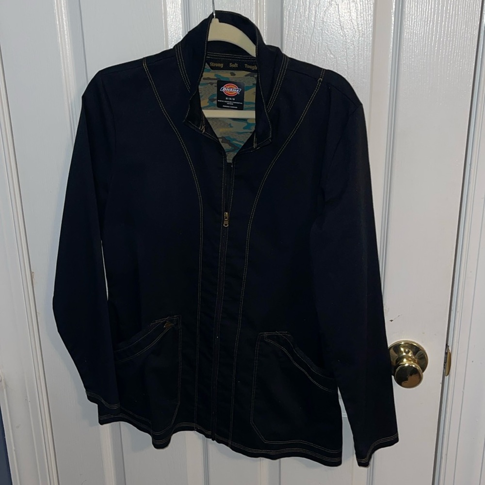 Dickies black scrub jacket